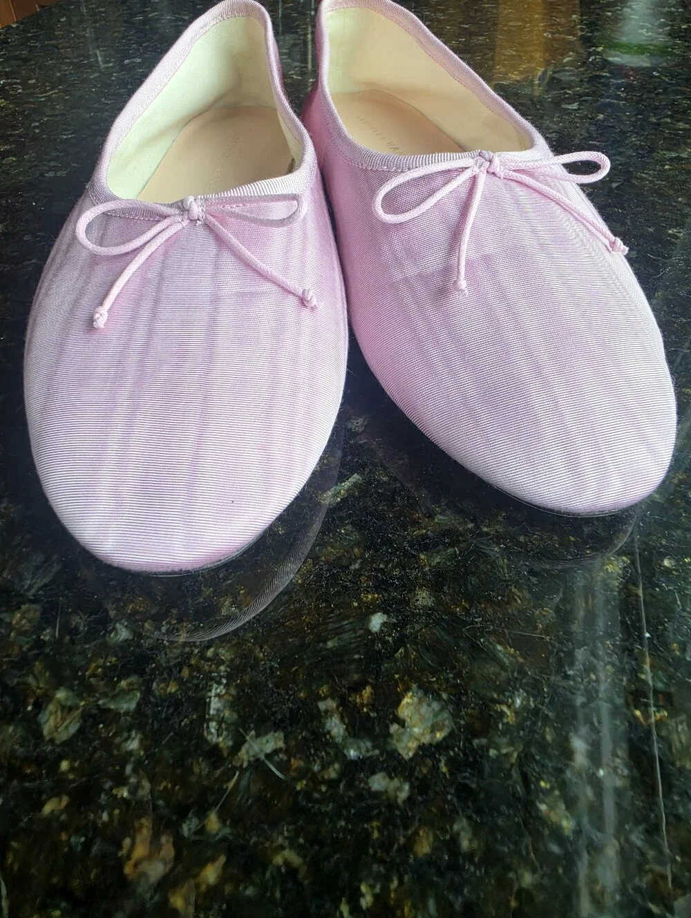 Loeffler Randall Landon Ballet Flat in Powder Pink Moiré Sz 7.5
